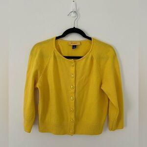 St.John yellow wool cardigan sweater